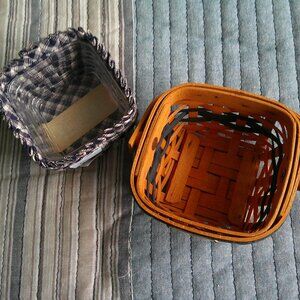 Longaberger Miniature J.W. Collectors club Berry basket No box has liner & pro